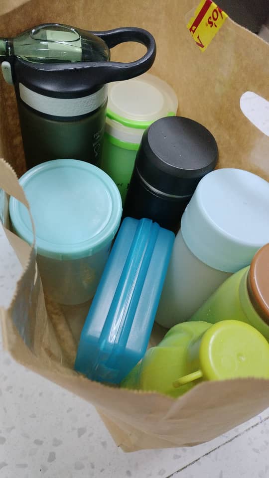 Reusable Bags & Water Bottles – Staff Contributions (2)